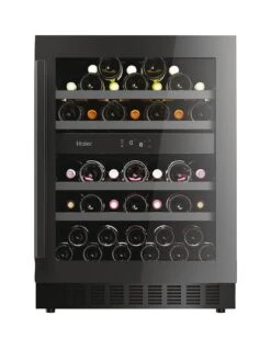Haier HAKWBD 60 UK H-WINE 700 Wine Cooler, 44-Bottle Capacity, WiFi Enabled, F Rated - Black