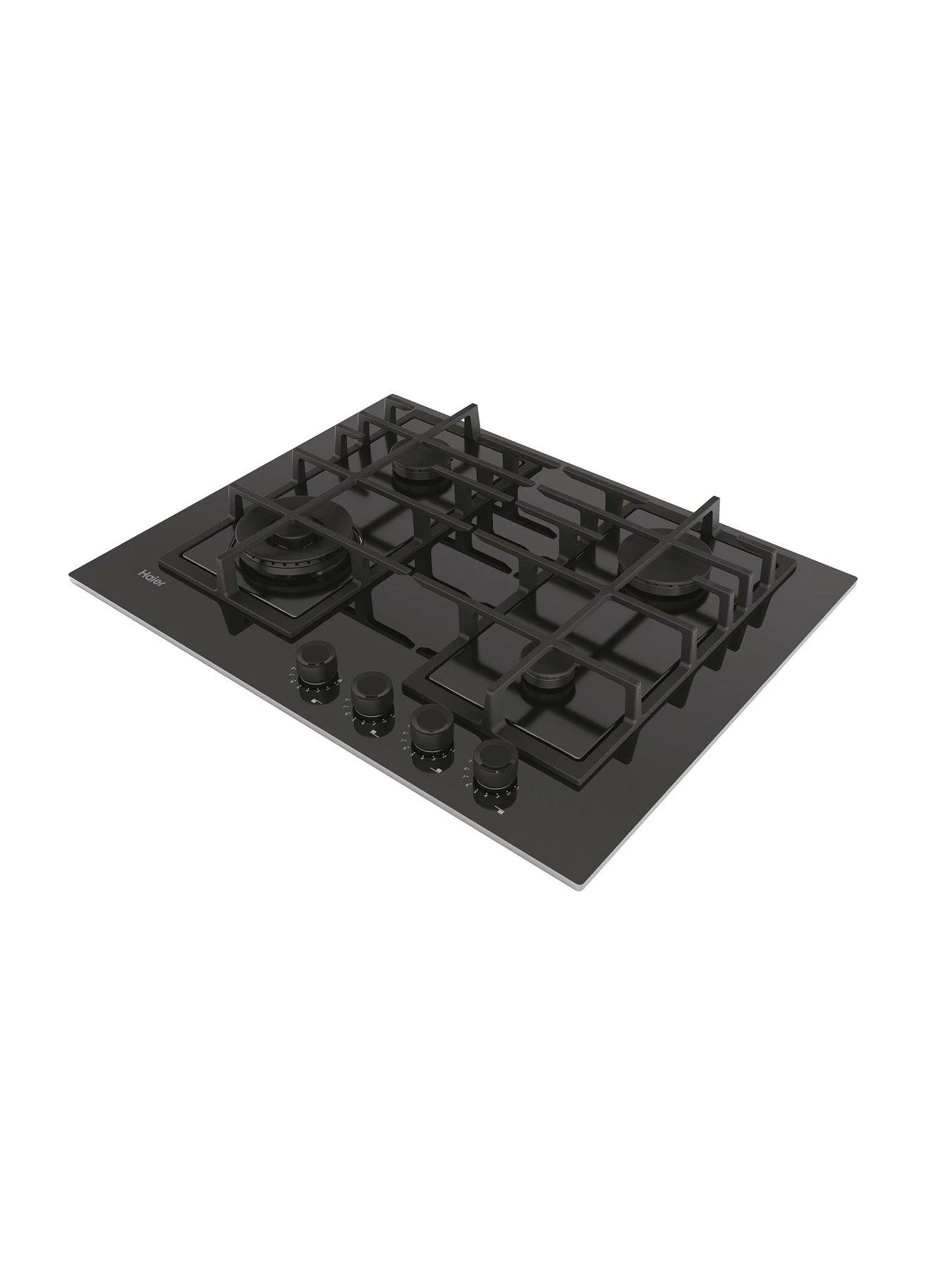 Haier Series 2 HAVG5BF4S2B 60cm Wide Gas Hob, 4 Cooking Zones - Black - Image 3