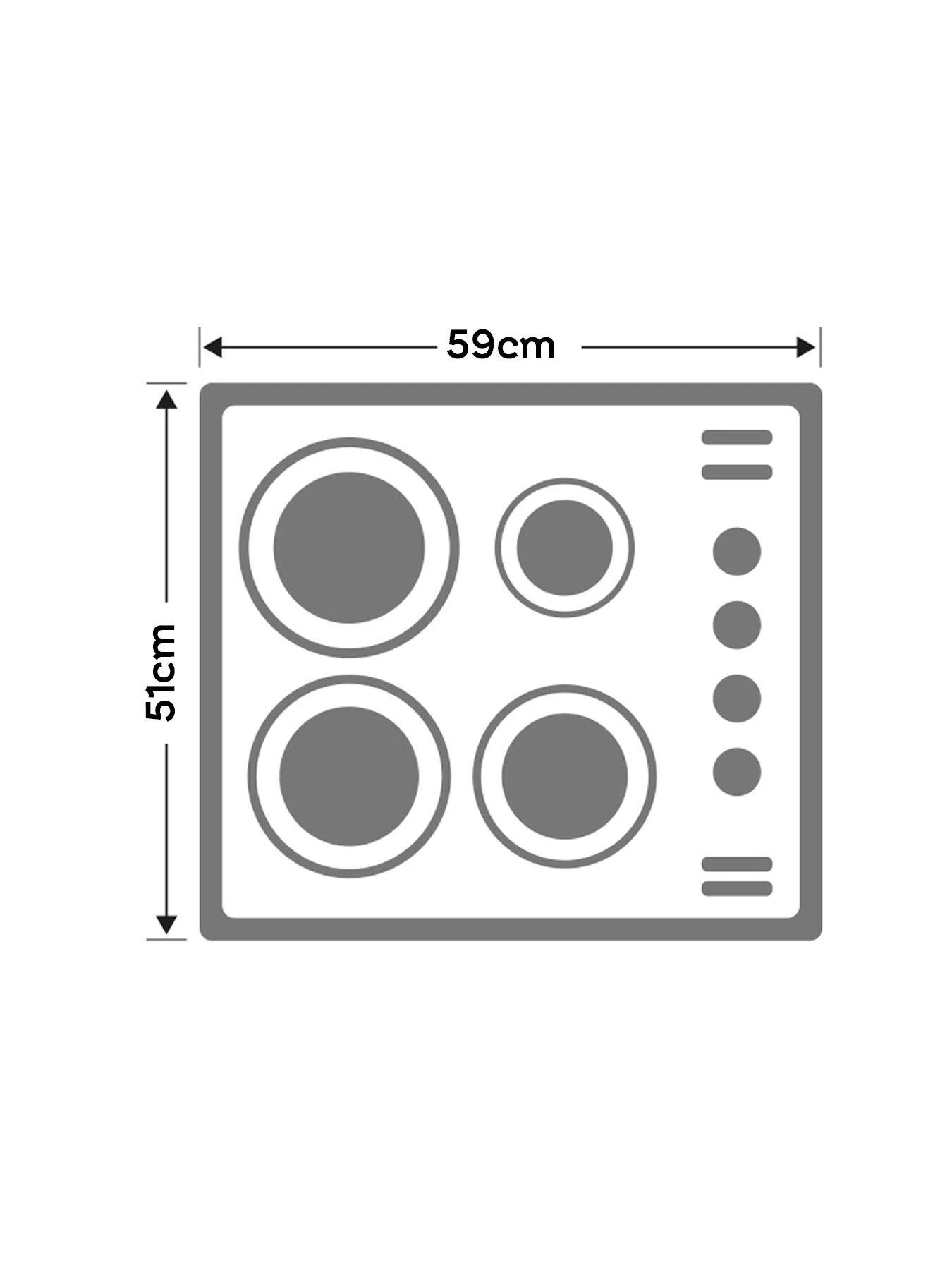 Haier Series 2 HAVG5BF4S2B 60cm Wide Gas Hob, 4 Cooking Zones - Black - Image 7
