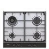 Haier Series 2 HAHG6BR4S2X 60cm Wide Gas Hob, 4 Cooking Zones - Stainless Steel
