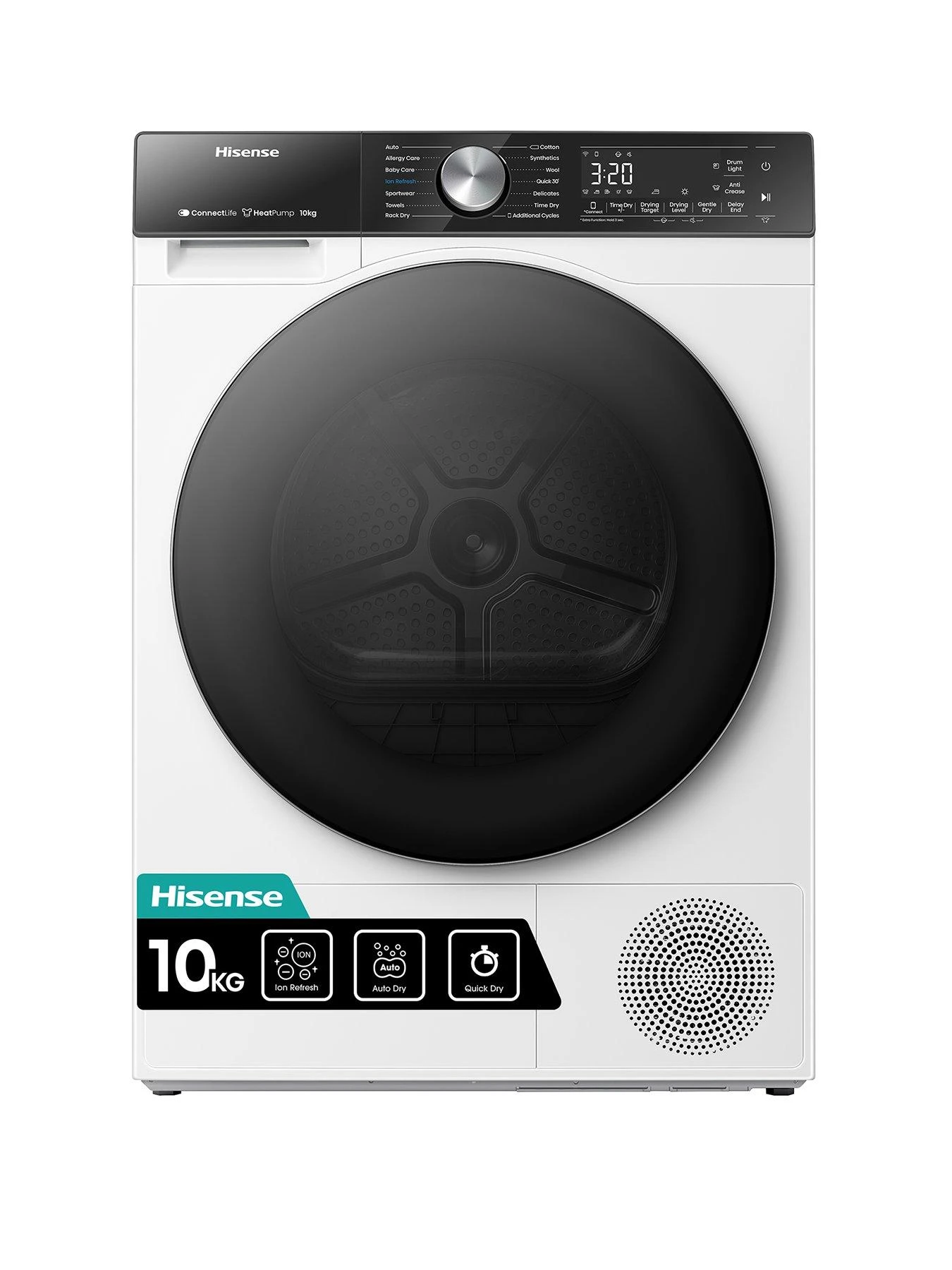 Hisense 5S Series DH5S102BW 10KG Ion Refresh Freestanding Tumble Dryer -White