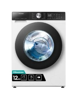 Hisense 5S Series WF5S1245BW 12KG 1400rpm Auto Dosing Freestanding Washing Machine - White