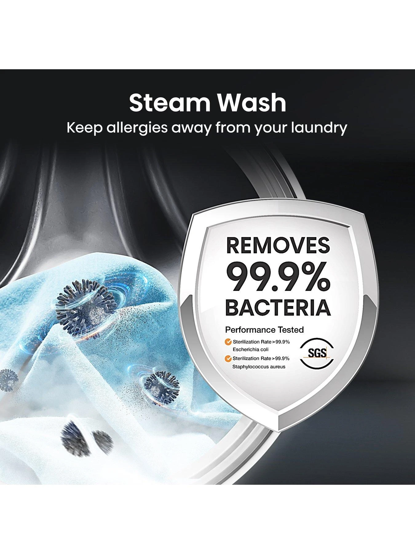 Hisense 5S Series WF5S1245BW 12KG 1400rpm Auto Dosing Freestanding Washing Machine - White - Image 4