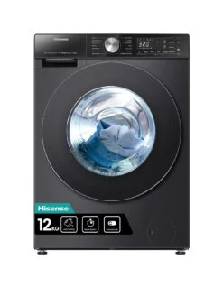 Hisense 5S Series WF5S1245BB 12KG 1400rpm Auto Dosing Freestanding Washing Machine - Premium Black