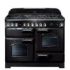 Rangemaster?? Classic CLA110DFFBL/C 110cm Wide Dual Fuel Range Cooker - Black / Chrome - A/A Rated