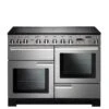 Rangemaster Professional Deluxe PDL110EISS/C 110cm Wide Electric Range Cooker With Induction Hob - Stainless Steel / Chrome - A/A Rated