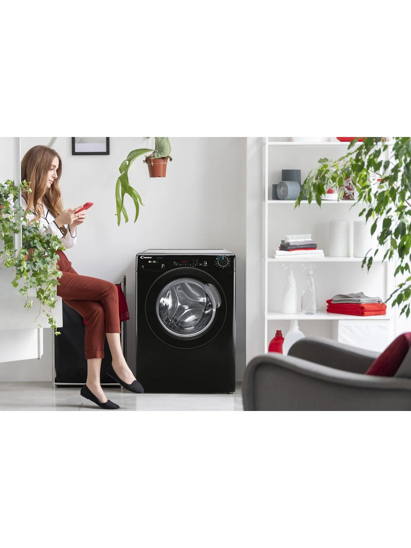 Candy CS148TWBB4 8kg 1400 Spin Washing Machine - Black - Image 5