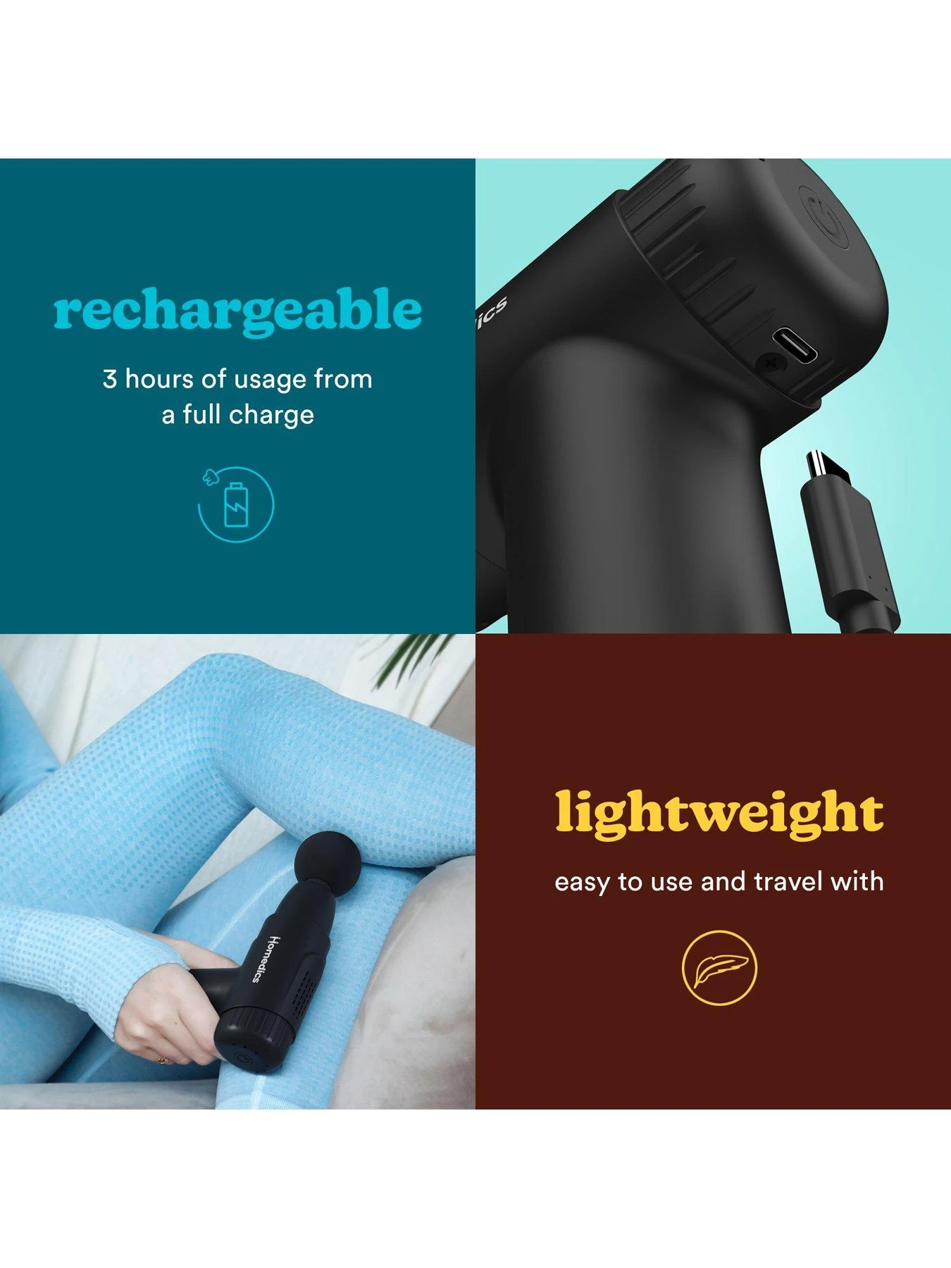 Homedics NOVO Everyday Mini Massage Gun - Image 6