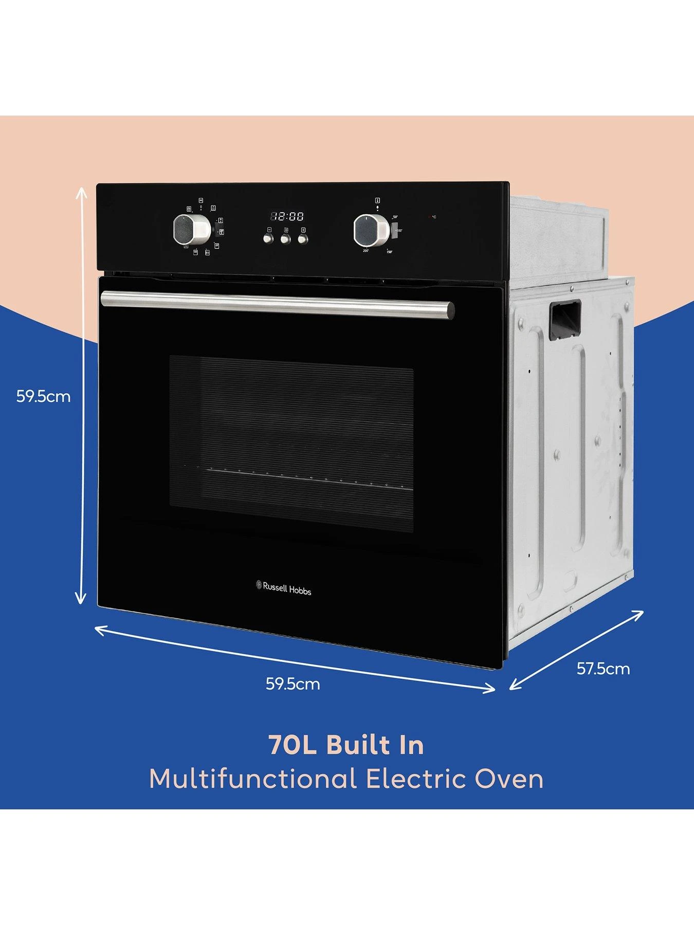 Russell Hobbs RHEO7005B 70L BUILT IN MULTIFUNCTIONAL ELECTRIC FAN OVEN Black - Image 2