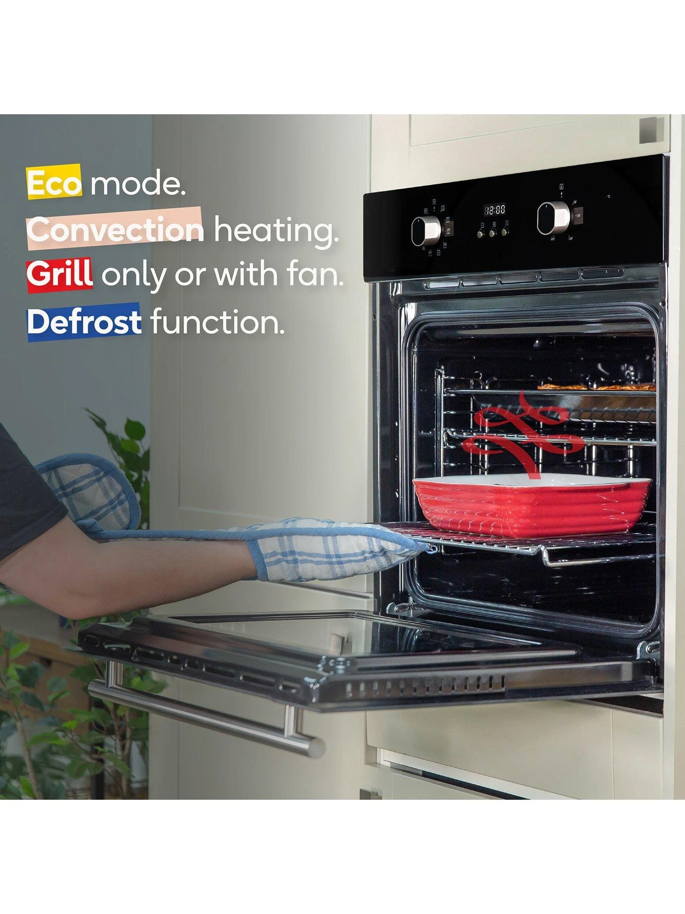 Russell Hobbs RHEO7005B 70L BUILT IN MULTIFUNCTIONAL ELECTRIC FAN OVEN Black - Image 6