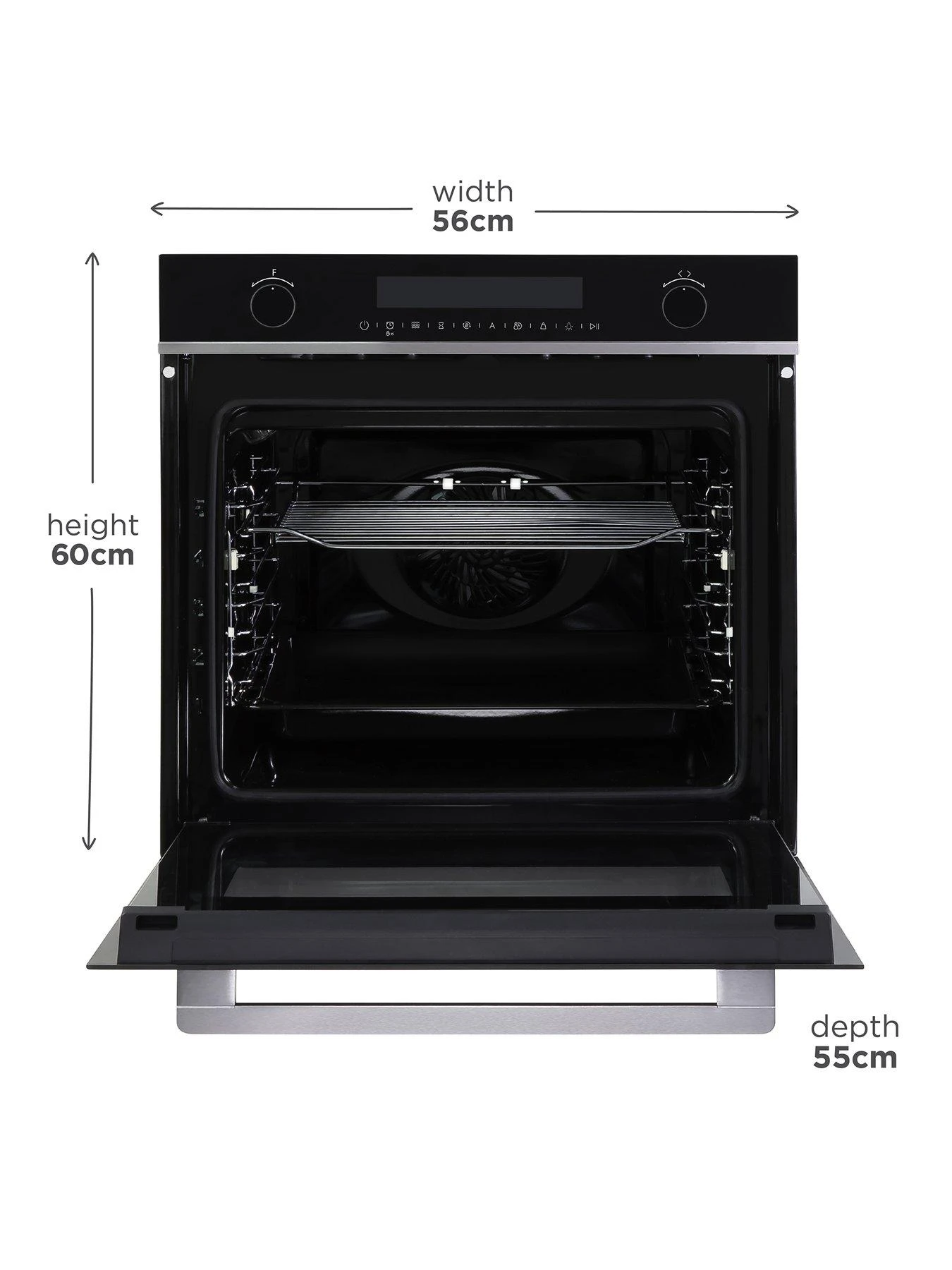 Russell Hobbs MIDNIGHT RHMEO7202DS BUILT-IN ELECTRIC FAN OVEN AND MICROWAVE Dark Steel - Image 2