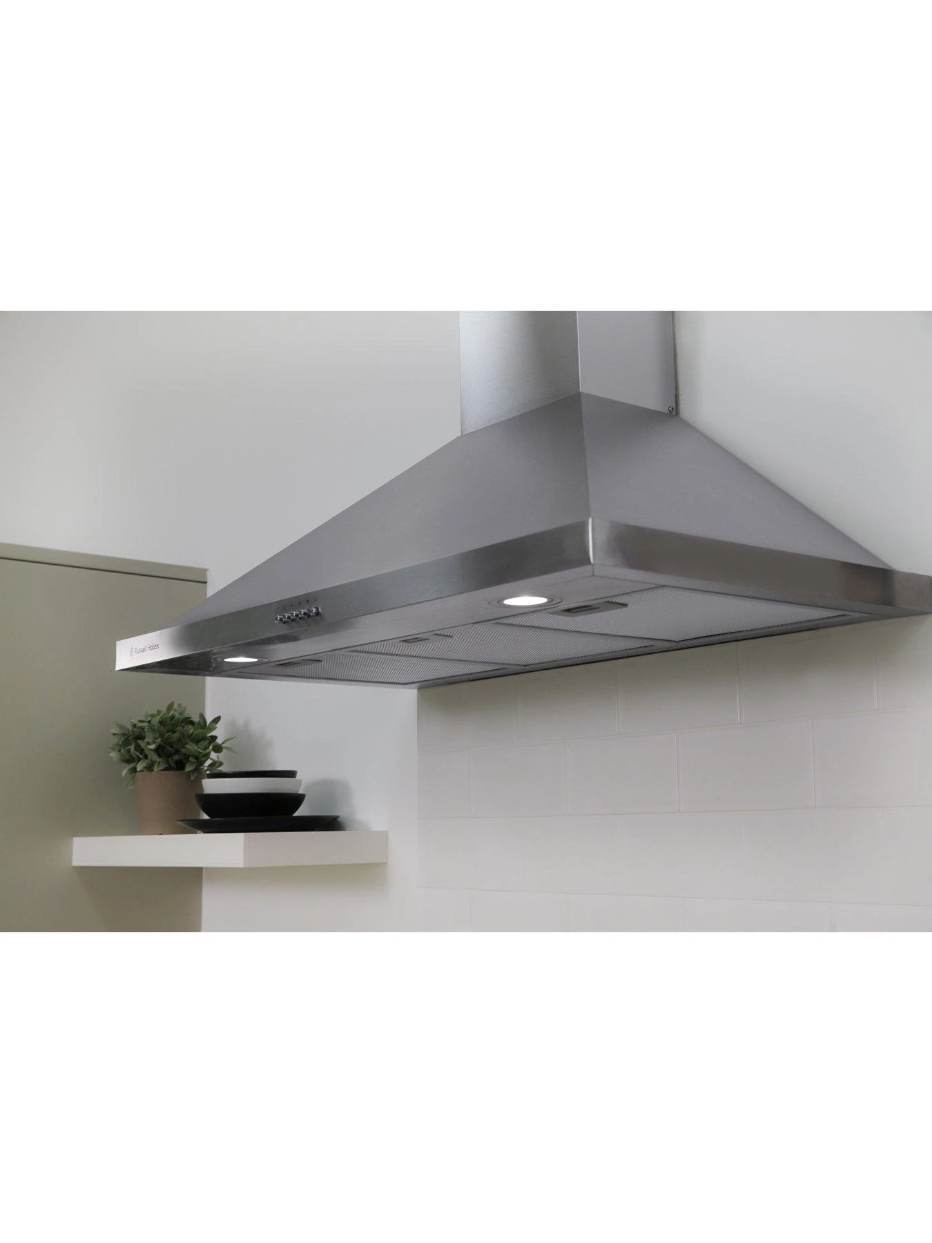 Russell Hobbs RHSCH901SS-M 90CM WIDE STAINLESS STEEL CHIMNEY COOKER HOOD Stainless Steel - Image 4