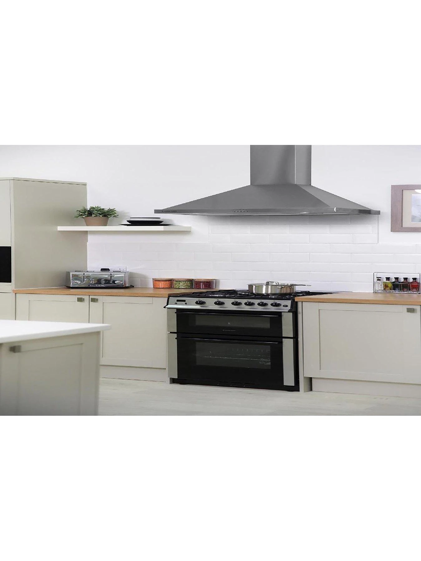 Russell Hobbs RHSCH901SS-M 90CM WIDE STAINLESS STEEL CHIMNEY COOKER HOOD Stainless Steel - Image 6