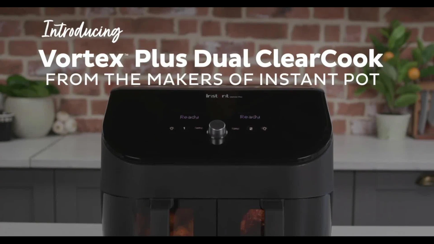 Instant Vortex Plus Dual Air Fryer With ClearCook, Black 7.6L- Air Fry, Bake, Roast, Grill, Dehydrate & Reheat - Image 2