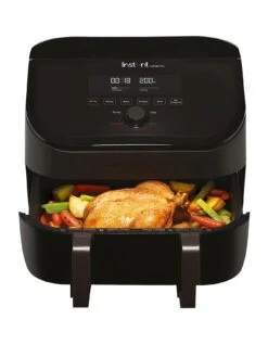 Instant Vortex Plus VersaZone Air Fryer, Black 8.5L- Air Fry, Bake, Roast, Grill, Dehydrate & Reheat