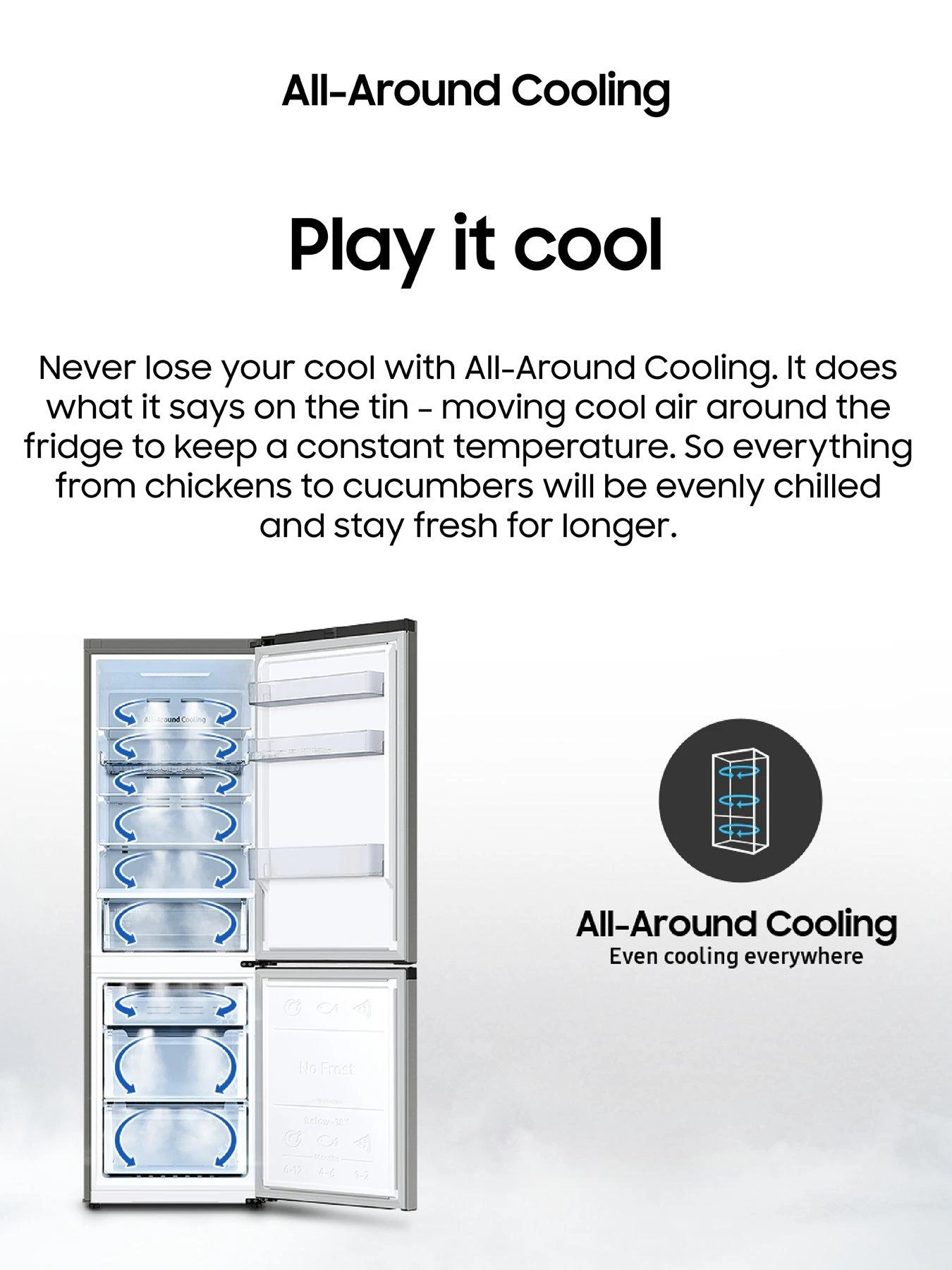 Samsung RB7300T RB34C652ESA/EU 4 Series Frost-Free Classic Fridge Freezer With Non-Plumbed Water Dispenser - E Rated - Silver - Image 4