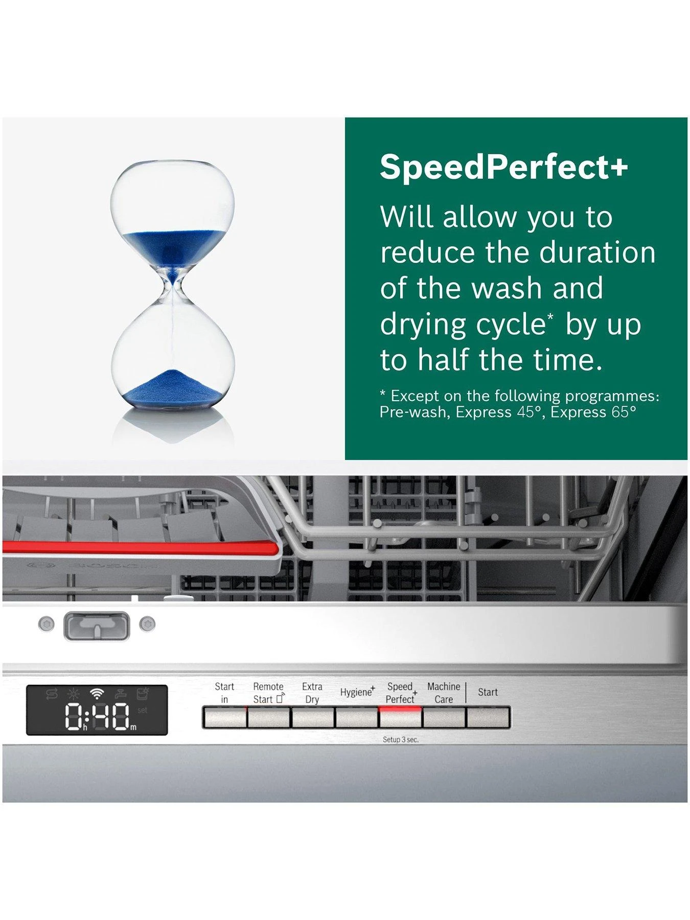 Bosch SMV4HTX27G 6 Programmes, 9.5L, 12 Place Settings Intergrated Dishwasher - Black - Image 6