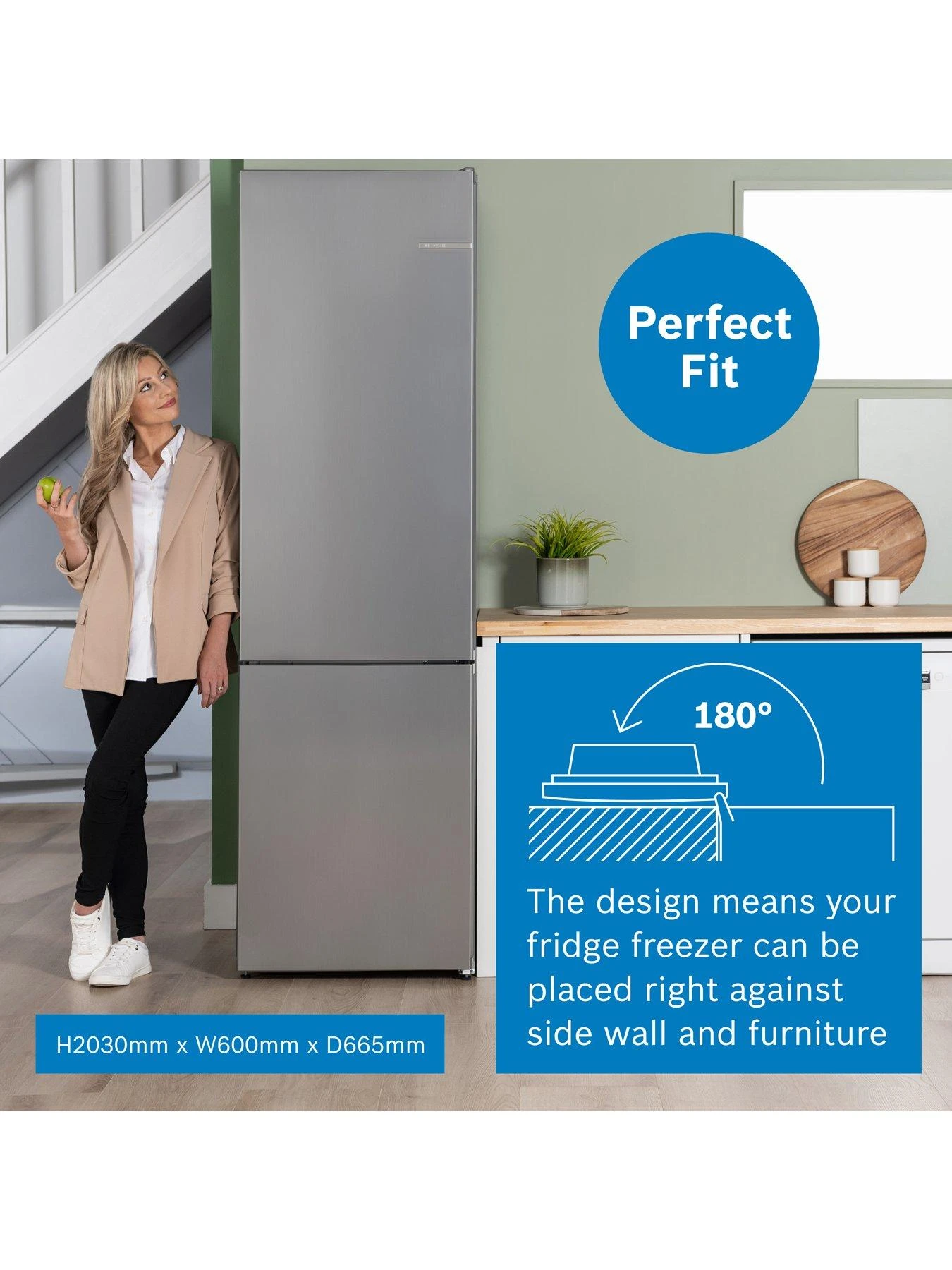 Bosch Series 4 KGN392LDFG 60cm Wide, VitaFresh, No Frost Fridge Freezer - Silver - Image 6