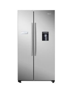 Hisense RS741N4WCE 90cm Wide Side By Side, American Fridge Freezer - Stainless Steel