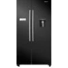 Hisense RS741N4WBE 90cm Wide Side By Side, American Fridge Freezer - Black