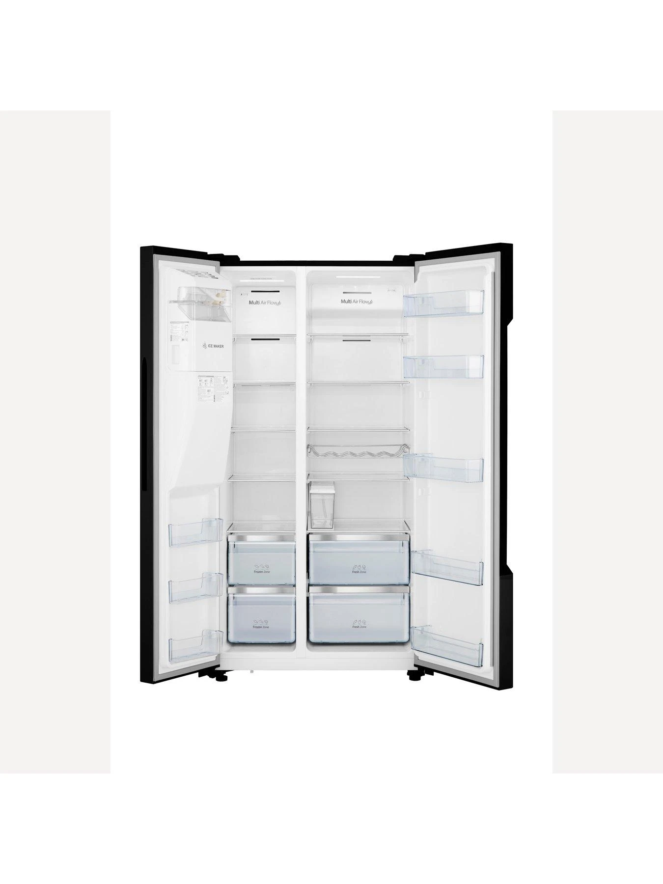 Hisense RS694N4TBE 90cm Wide Side By Side, Non-Plumbed Water And Ice, American Fridge Freezer - Black - Image 6