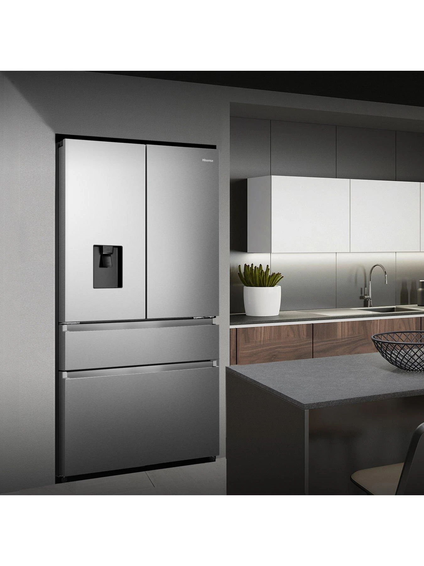 Hisense RF749N4SWSE Pureflat 90cm French Door, American Fridge Freezer - Stainless Steel - Image 3