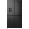 Hisense RQ758N4SWFE Pureflat 90cm Cross Door, American Fridge Freezer - Black Stainless Steel