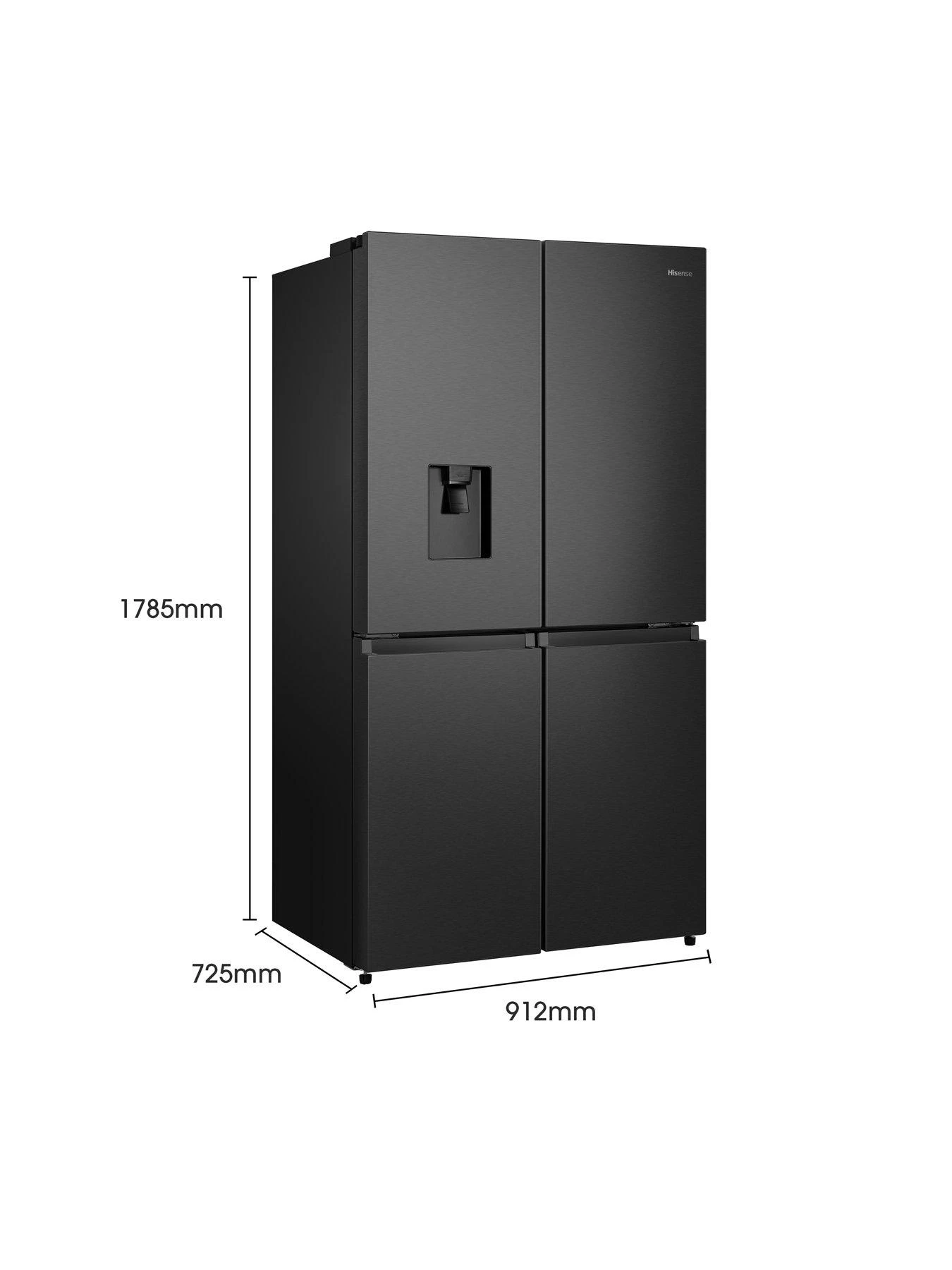 Hisense RQ758N4SWFE Pureflat 90cm Cross Door, American Fridge Freezer - Black Stainless Steel - Image 6