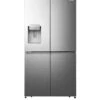 Hisense RQ760N4SASE Pureflat 90cm Cross Door, Water And Ice, American Fridge Freezer - Stainless Steel