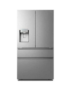 Hisense RF728N4SASE Pureflat 90cm French Door, Water And Ice, American Fridge Freezer - Stainless Steel