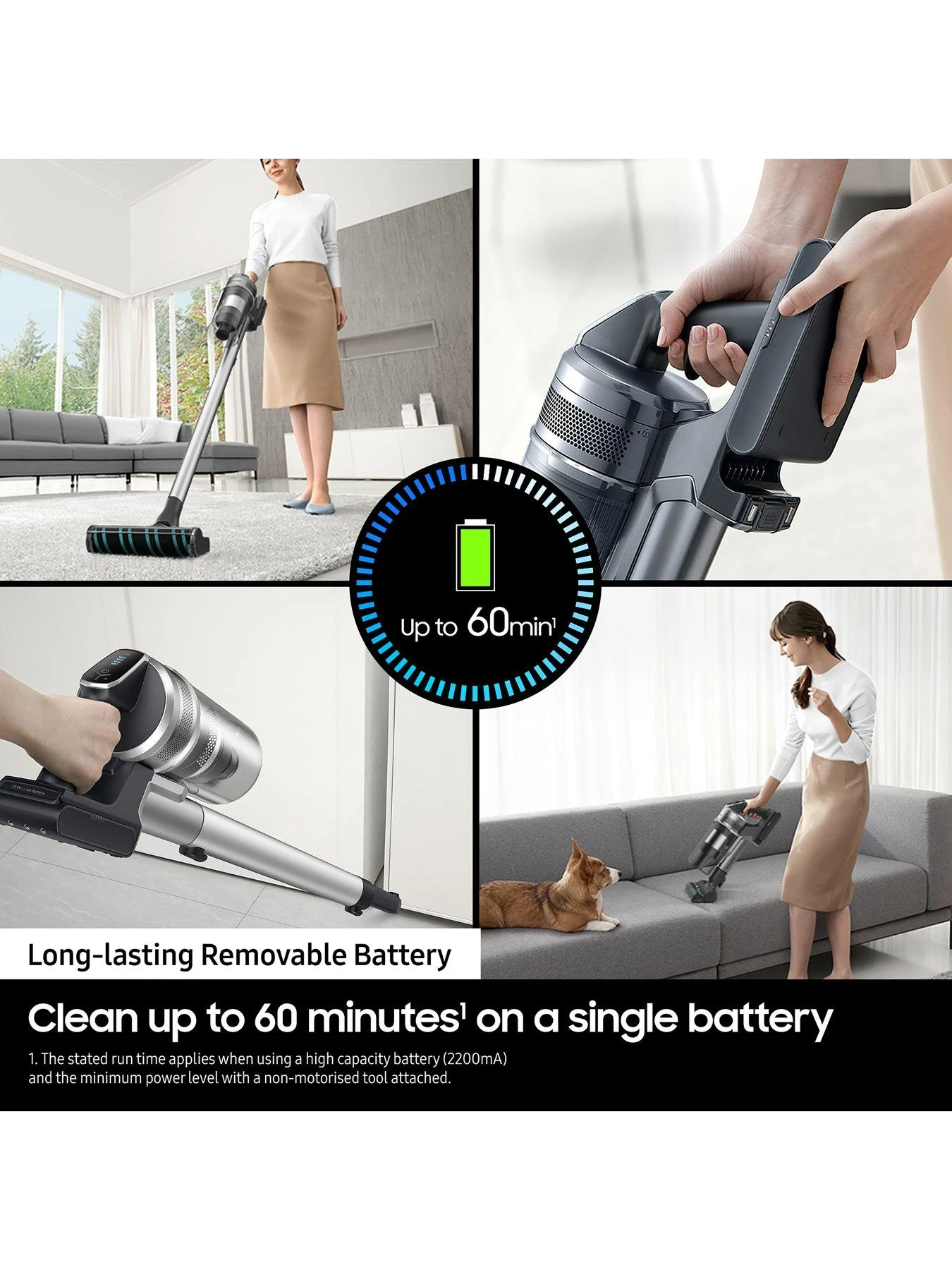 Samsung Jet 75E Pet Max 200W Cordless Vacuum Cleaner With Pet Tool - Teal Mint - Image 7