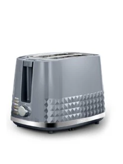 Tower T20082GRY Solitaire 2-Slice Toaster 850W - Grey With Chrome Accents