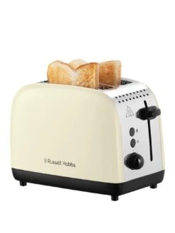 Russell Hobbs Stainless Steel 2-Slice Toaster - Cream