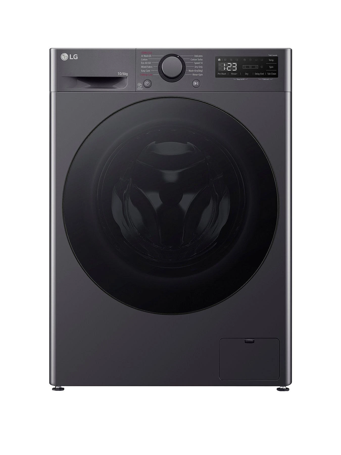 LG TurboWash FWY606GBLN1 10kg / 6kg Washer Dryer - Slate Grey - A-10% / D Rated