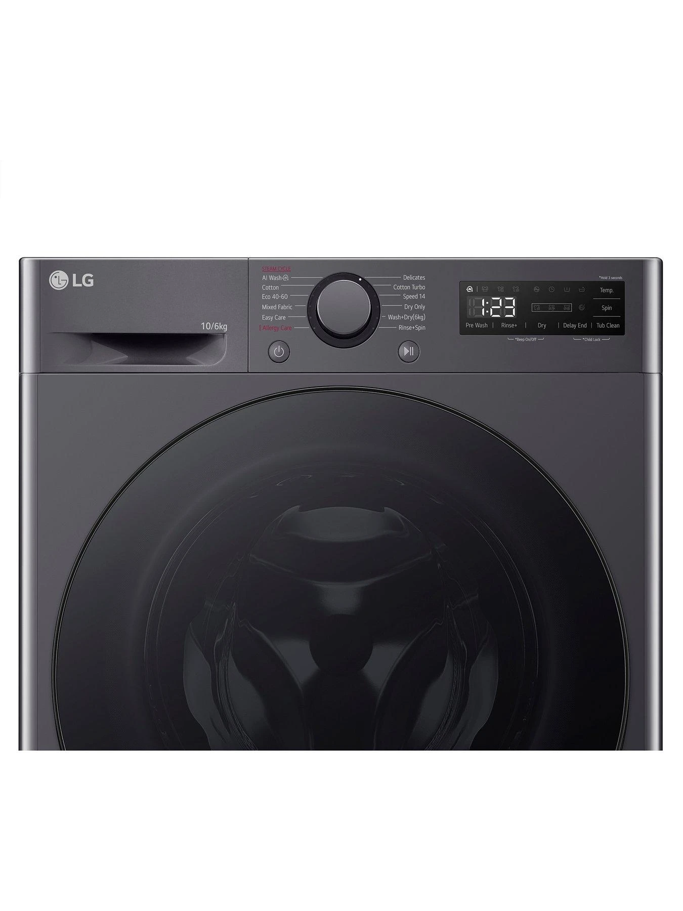 LG TurboWash FWY606GBLN1 10kg / 6kg Washer Dryer - Slate Grey - A-10% / D Rated - Image 5