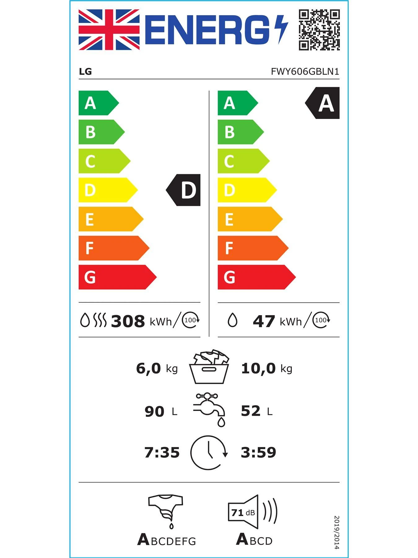 LG TurboWash FWY606GBLN1 10kg / 6kg Washer Dryer - Slate Grey - A-10% / D Rated - Image 6