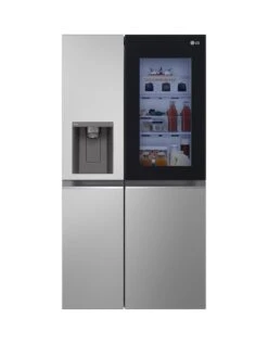 LG InstaView GSGV81PYLL Side-by-Side Fridge Freezer - Prime Silver - 635L - E Rated